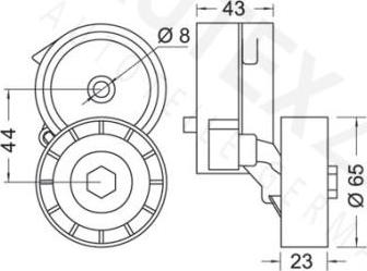 Autex 601894 - Ролик, поликлиновый ремень autospares.lv