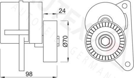 Autex 601301 - Натяжитель, поликлиновый ремень autospares.lv