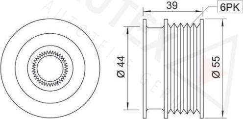 Autex 621006 - Шкив генератора, муфта autospares.lv