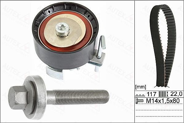 Autex 702841 - Комплект зубчатого ремня ГРМ autospares.lv