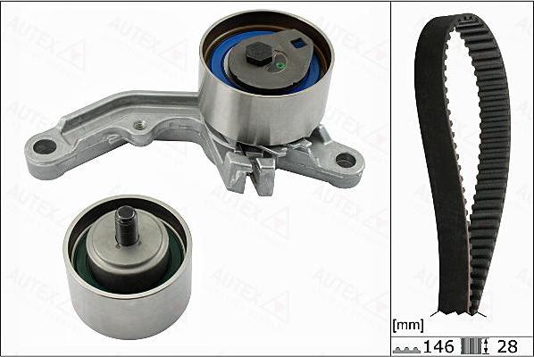 Autex 702847 - Комплект зубчатого ремня ГРМ autospares.lv