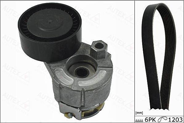 Autex 702850 - Поликлиновый ременный комплект autospares.lv