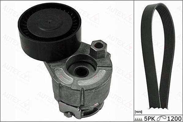 Autex 702851 - Поликлиновый ременный комплект autospares.lv