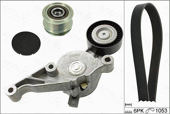 Autex 702808 - Поликлиновый ременный комплект autospares.lv