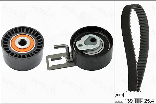 Autex 702889 - Комплект зубчатого ремня ГРМ autospares.lv