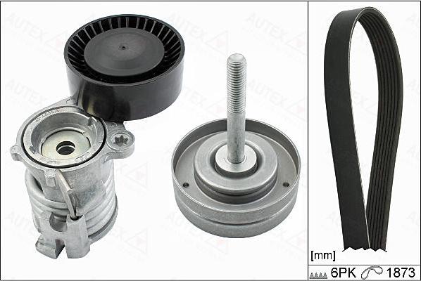 Autex 702887 - Поликлиновый ременный комплект autospares.lv