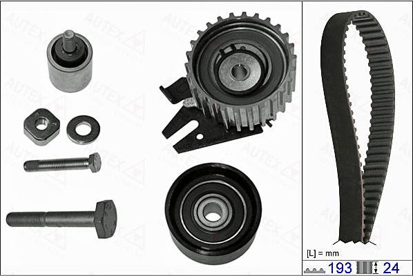 Autex 702825 - Комплект зубчатого ремня ГРМ autospares.lv