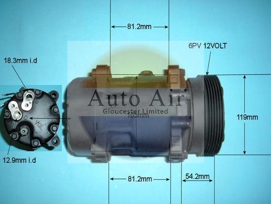 Auto Air Gloucester 14-9699R - Компрессор кондиционера autospares.lv