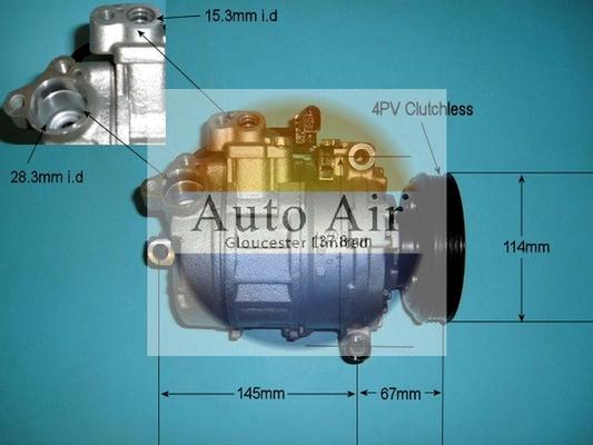 Auto Air Gloucester 14-9697P - Компрессор кондиционера autospares.lv