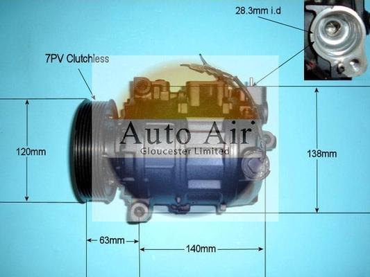 Auto Air Gloucester 14-9649R - Компрессор кондиционера autospares.lv