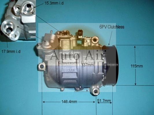 Auto Air Gloucester 14-9644 - Компрессор кондиционера autospares.lv