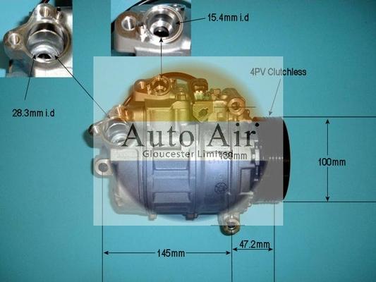 Auto Air Gloucester 14-9643 - Компрессор кондиционера autospares.lv