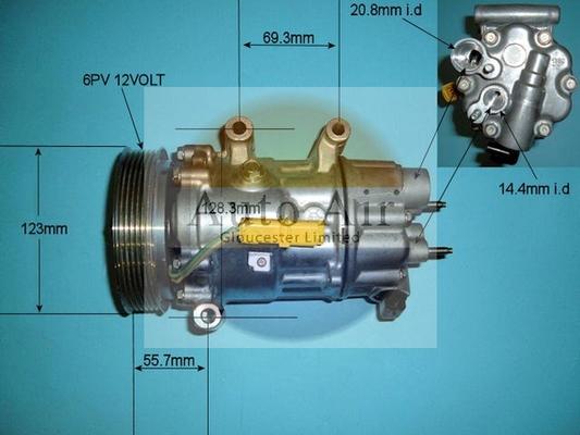 Auto Air Gloucester 14-9642 - Компрессор кондиционера autospares.lv