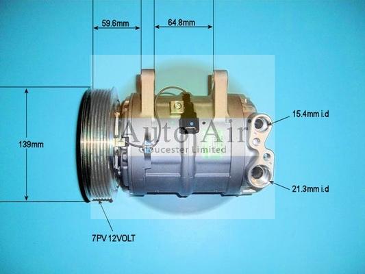 Auto Air Gloucester 14-9654 - Компрессор кондиционера autospares.lv