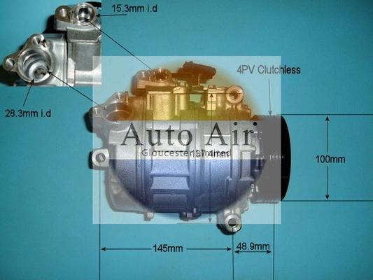 Auto Air Gloucester 14-9650 - Компрессор кондиционера autospares.lv