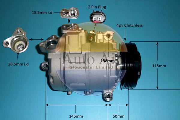 Auto Air Gloucester 14-9653p - Компрессор кондиционера autospares.lv