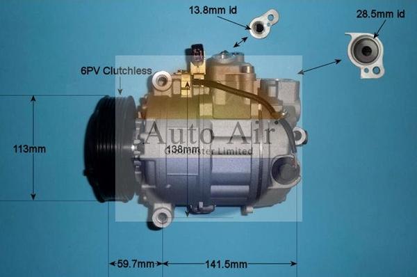 Auto Air Gloucester 14-9652P - Компрессор кондиционера autospares.lv