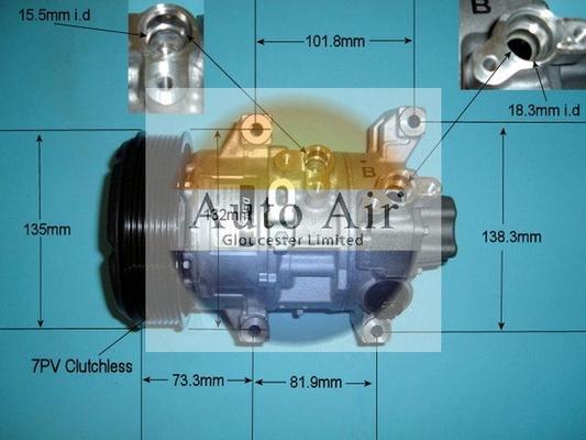 Auto Air Gloucester 14-9669 - Компрессор кондиционера autospares.lv