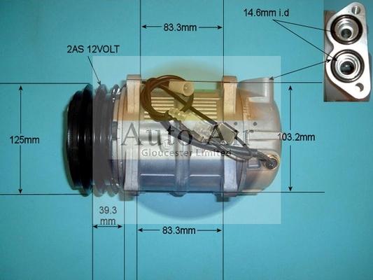 Auto Air Gloucester 14-9683 - Компрессор кондиционера autospares.lv