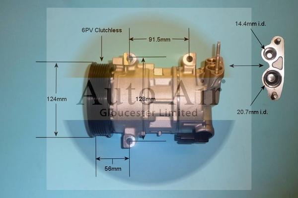 Auto Air Gloucester 14-9638P - Компрессор кондиционера autospares.lv