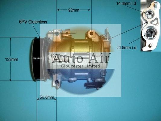 Auto Air Gloucester 14-9638 - Компрессор кондиционера autospares.lv