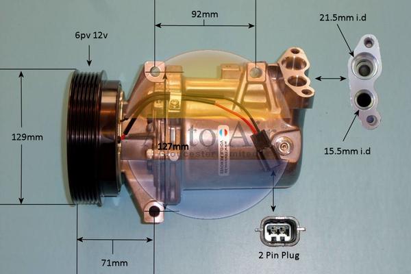 Auto Air Gloucester 14-9672P - Компрессор кондиционера autospares.lv