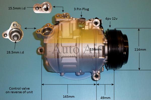 Auto Air Gloucester 14-9152P - Компрессор кондиционера autospares.lv