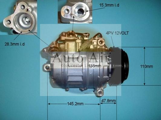 Auto Air Gloucester 14-9152 - Компрессор кондиционера autospares.lv