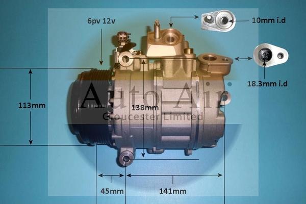 Auto Air Gloucester 14-9790P - Компрессор кондиционера autospares.lv