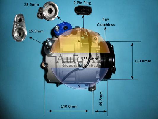 Auto Air Gloucester 14-9791P - Компрессор кондиционера autospares.lv