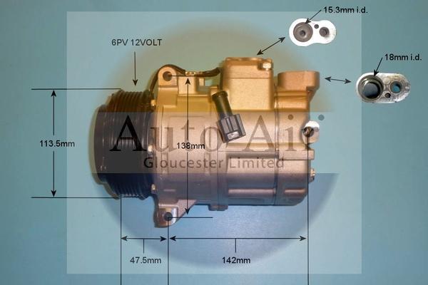 Auto Air Gloucester 14-9740P - Компрессор кондиционера autospares.lv