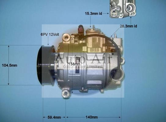 Auto Air Gloucester 14-9741 - Компрессор кондиционера autospares.lv