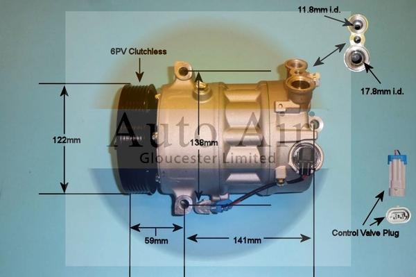 Auto Air Gloucester 14-9742p - Компрессор кондиционера autospares.lv