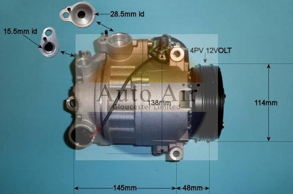 Auto Air Gloucester 14-9766P - Компрессор кондиционера autospares.lv