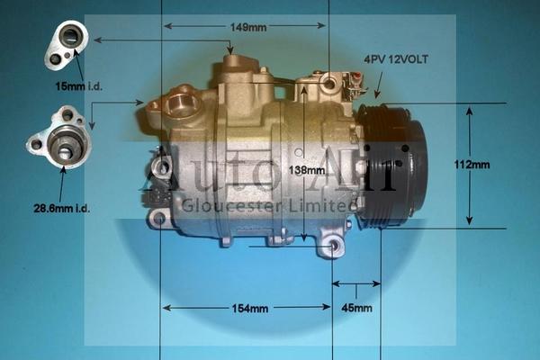 Auto Air Gloucester 14-9767P - Компрессор кондиционера autospares.lv