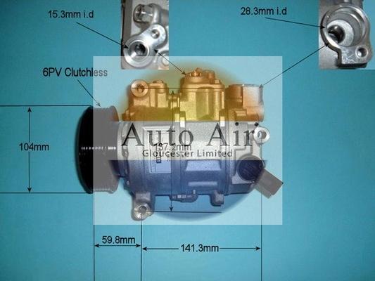 Auto Air Gloucester 14-9703R - Компрессор кондиционера autospares.lv