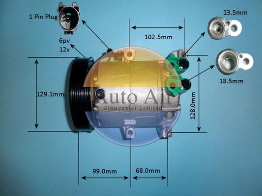 Auto Air Gloucester 14-9780P - Компрессор кондиционера autospares.lv