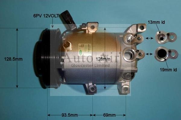 Auto Air Gloucester 14-9780 - Компрессор кондиционера autospares.lv