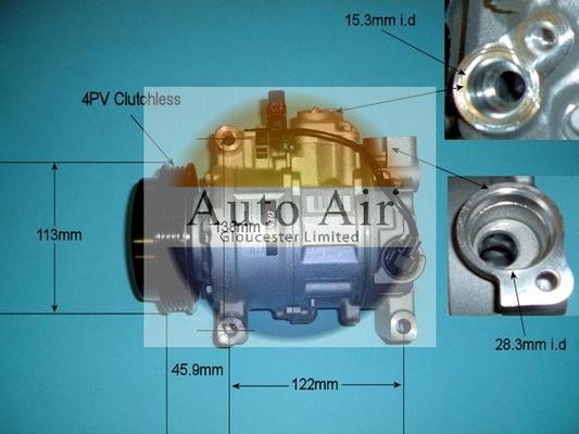 Auto Air Gloucester 14-9730 - Компрессор кондиционера autospares.lv