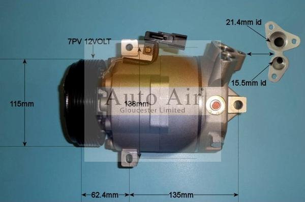 Auto Air Gloucester 14-9731P - Компрессор кондиционера autospares.lv