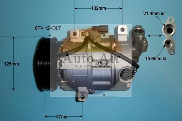 Auto Air Gloucester 14-9733P - Компрессор кондиционера autospares.lv