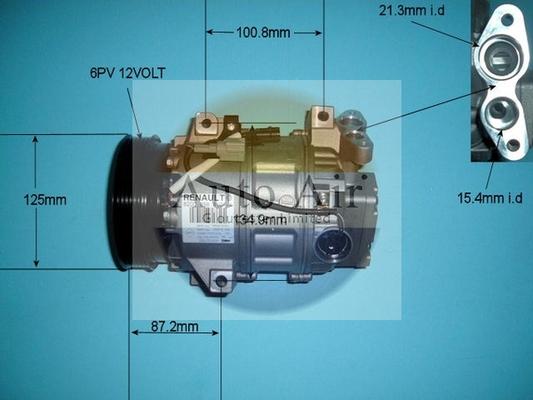 Auto Air Gloucester 14-9733 - Компрессор кондиционера autospares.lv