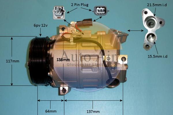 Auto Air Gloucester 14-9732P - Компрессор кондиционера autospares.lv