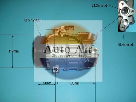 Auto Air Gloucester 14-9732 - Компрессор кондиционера autospares.lv