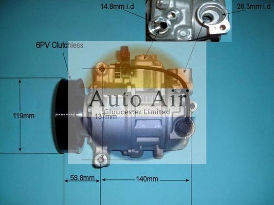 Auto Air Gloucester 14-9729 - Компрессор кондиционера autospares.lv