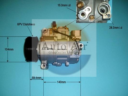 Auto Air Gloucester 14-9721P - Компрессор кондиционера autospares.lv