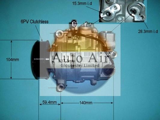 Auto Air Gloucester 14-9721 - Компрессор кондиционера autospares.lv