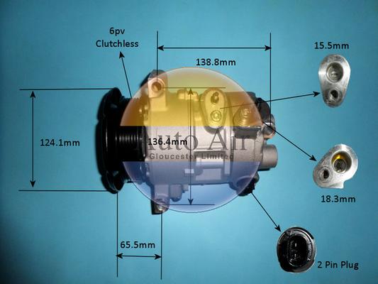 Auto Air Gloucester 14-9770P - Компрессор кондиционера autospares.lv