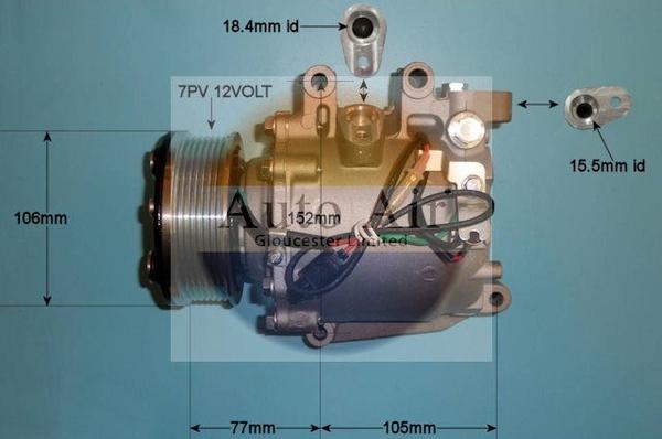 Auto Air Gloucester 14-4903P - Компрессор кондиционера autospares.lv