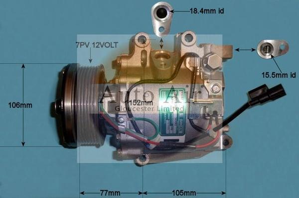 Auto Air Gloucester 14-4903 - Компрессор кондиционера autospares.lv